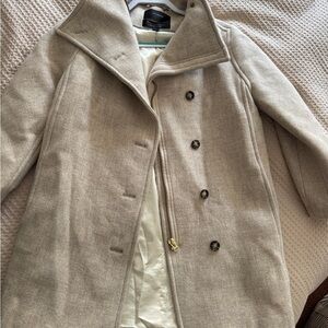 J. Crew Beige Double-Breasted Pea Coat